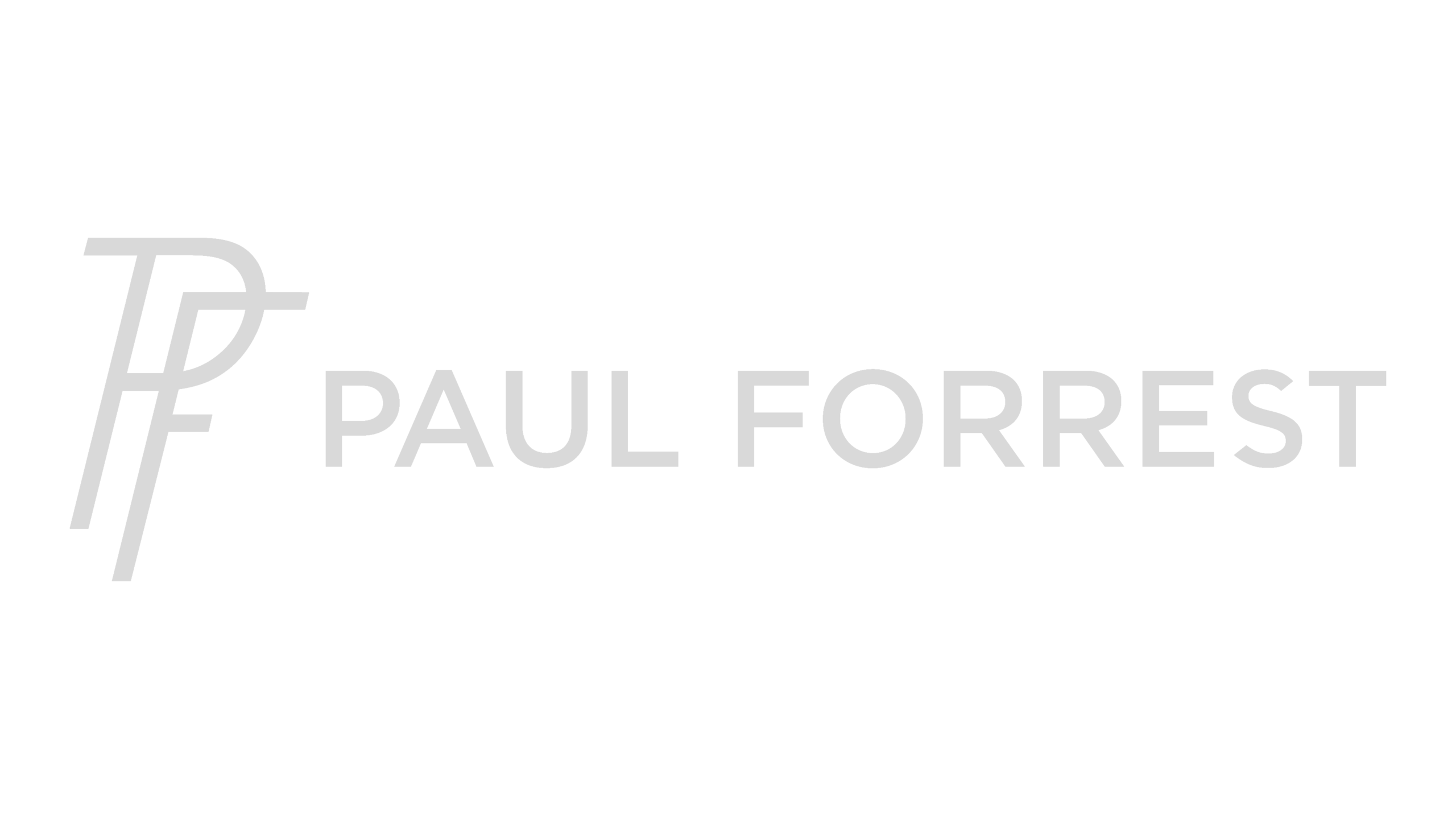 Logo de Paul Forrest, client de CPL Design, agence spécialisée en design produit, marque et dessins horlogers