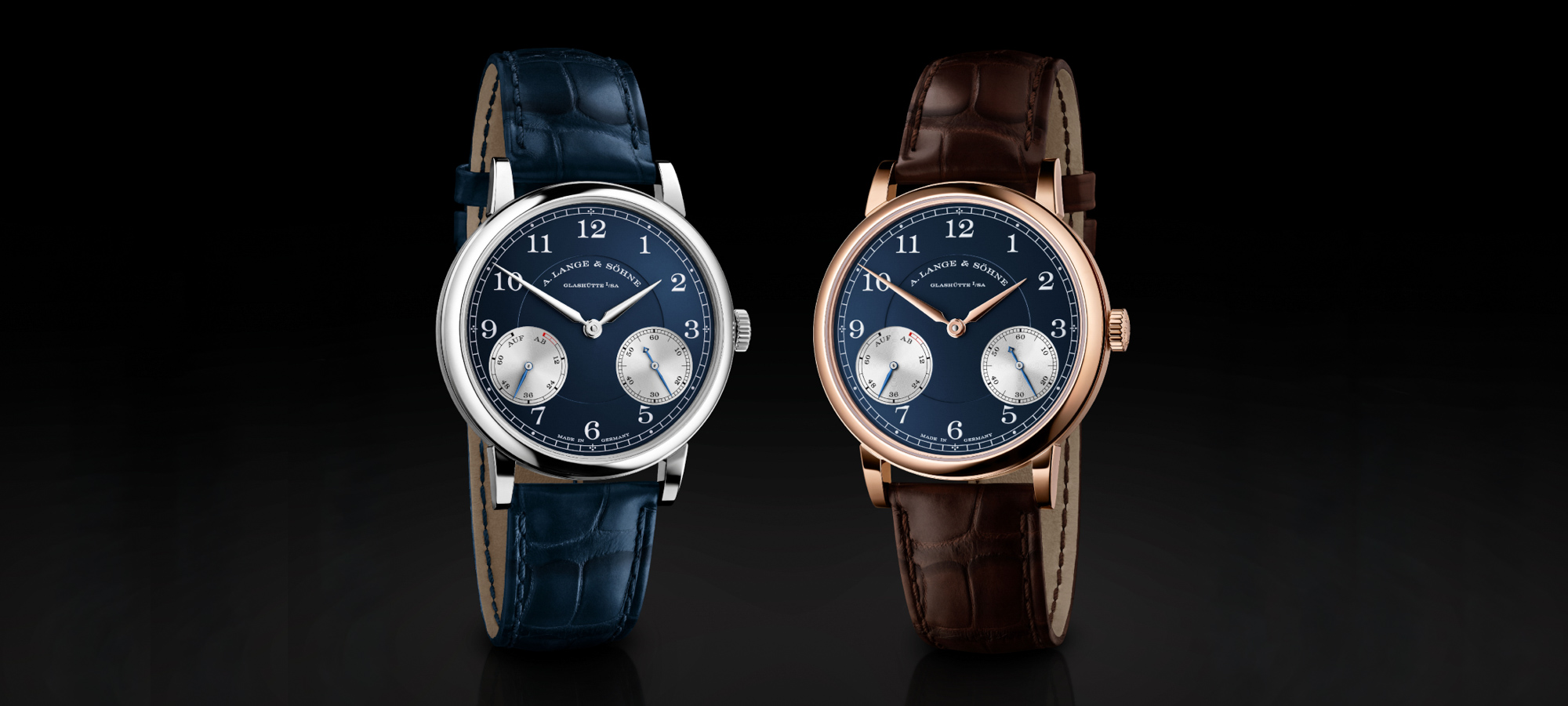 A. Lange & Söhne Shrinks the 1815 Up/Down to 37.5mm, Adds Blue Dial in New Limited Editions (aBlogtoWatch)