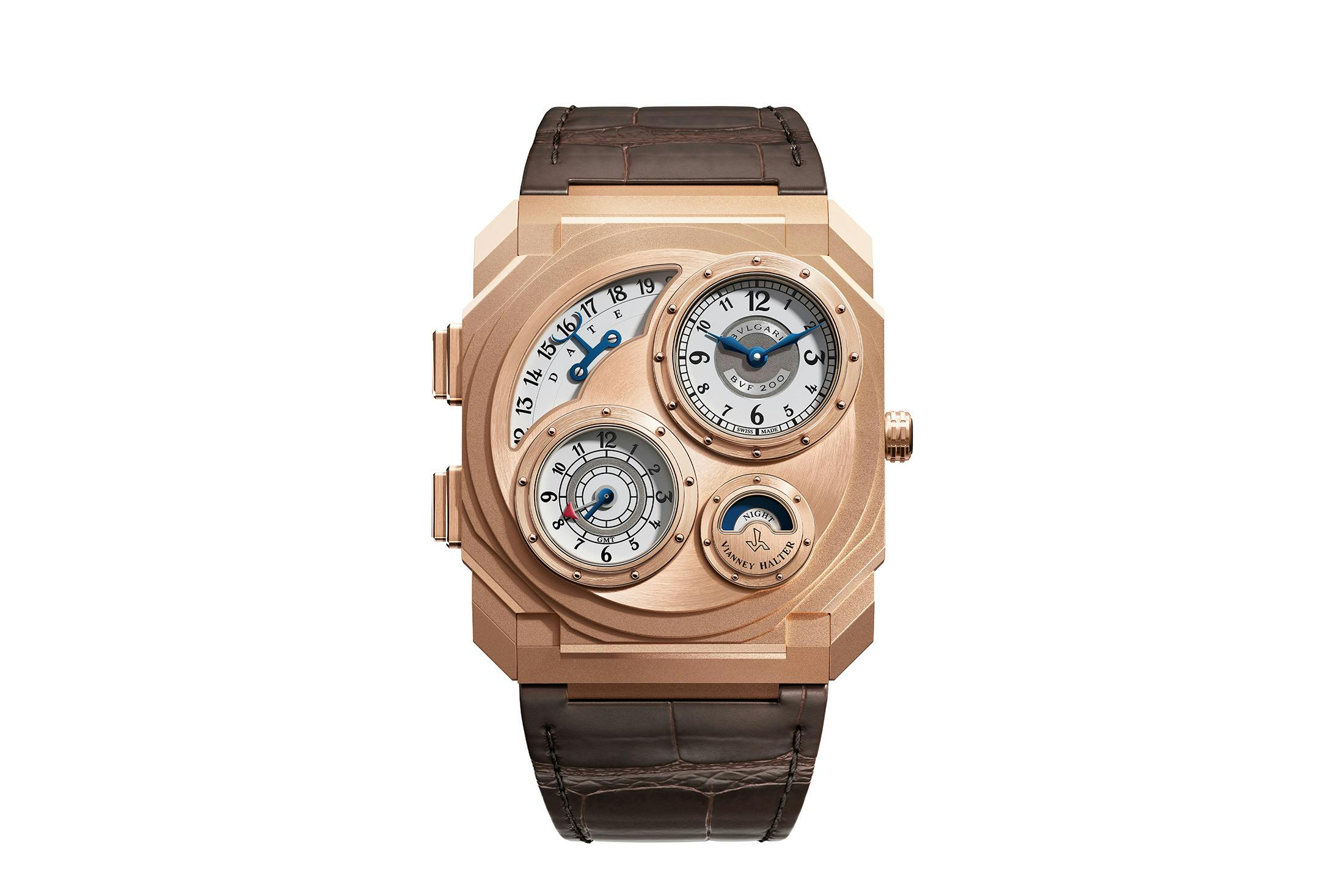 Bulgari Octo Finissimo Dual Time x Vianney Halter: Ultra-Thin Case Design Meets Antiqua Dial Architecture - view 3 (Hodinkee)